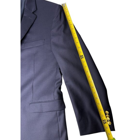 Lauren Ralph Lauren 42R Navy Wool Blazer Gold Button Sport Coat Classic Fit - Picture 13 of 15